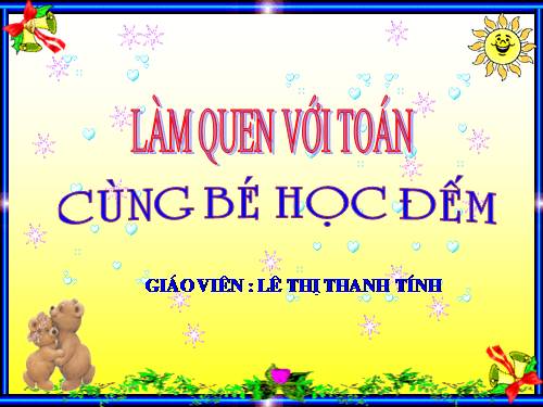 chủ đề gia đình- bé học đếm