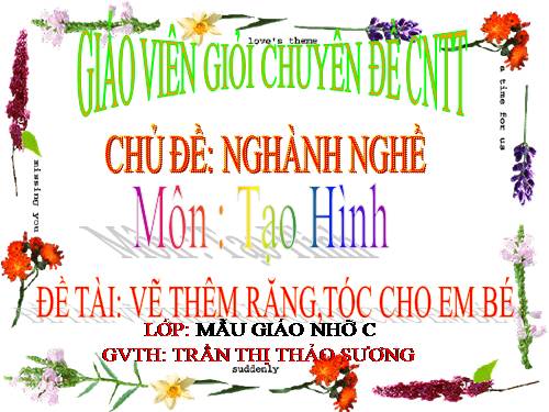 vẽ thêm răng và tóc cho bé