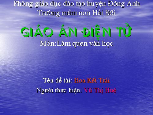 hoa kết trái