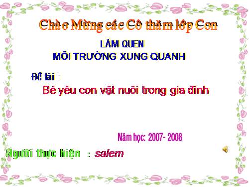 con vật nuôi trong gia đình