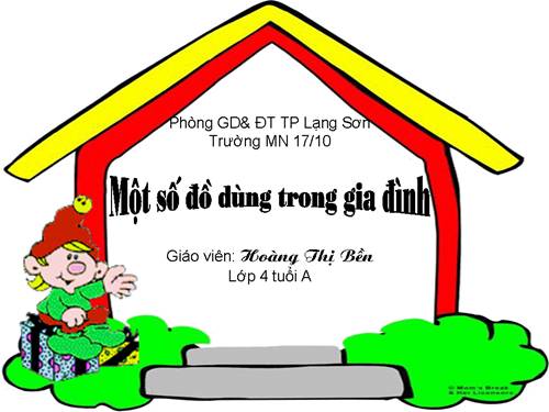 1số đồ dùng trong gia đình- 4 tuổi