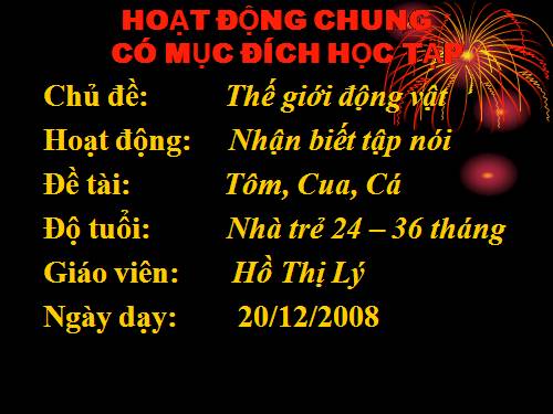 NHẬN BIẾT TÔM CUA CÁ