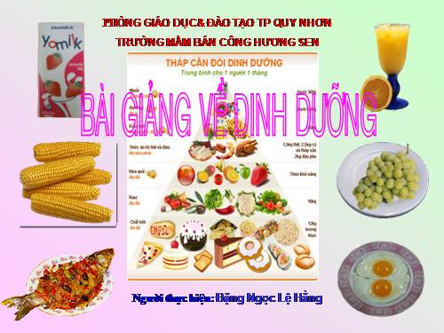 Bài giảng nhu cầu dinh dưỡng của bé