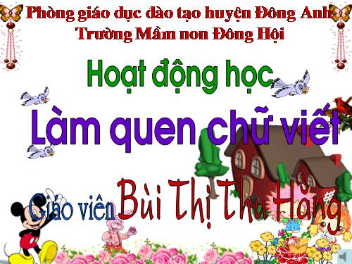 Làm quen chữ viết o-ô-ơ