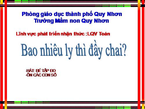 LQVT: ĐO THỂ TICH