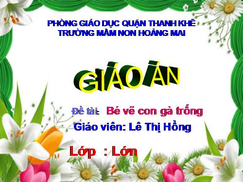 bé vẽ con gà trống