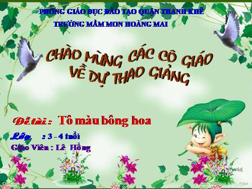 tô màu bông hoa