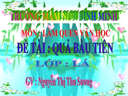 van hoc QUA BAU TIEN