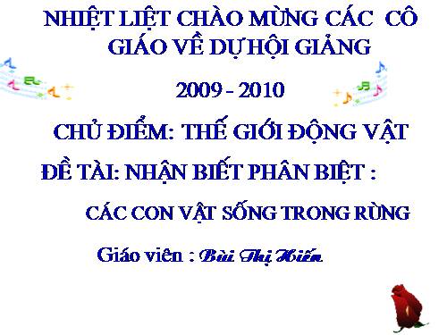 cac con vat song trong rung