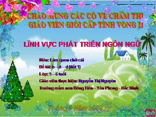 làm quen chữ b, d, đ