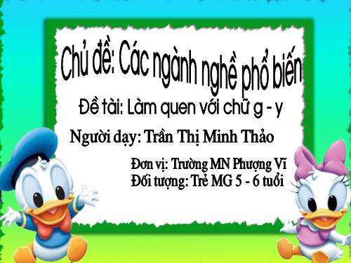 chủ đề các ngành nghề