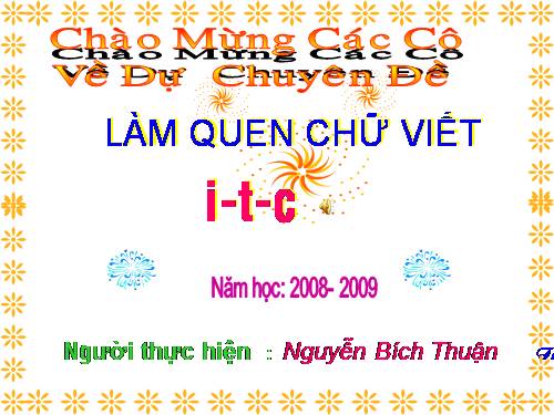 Làm quen với chữ v, t, c