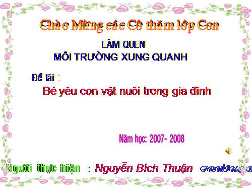 Con vật trong nuôi gia đình