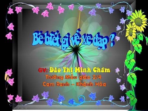 bé biết gì về xe đạp