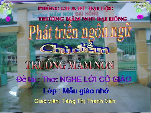 van hoc nghe loi co giao