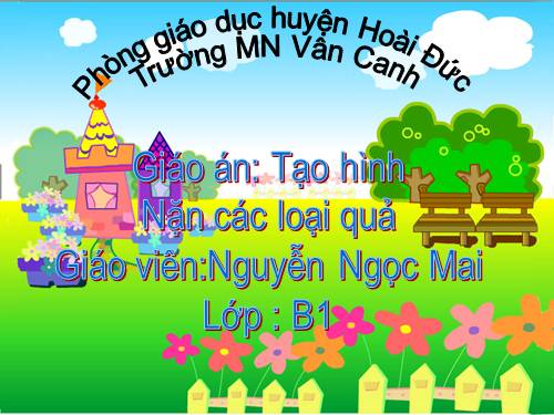 Giáo án tạo hình 4 - 5 tuổi