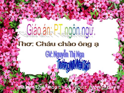 Thơ: Cháu chào ông bà