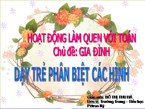 dạy trẻ phân biệt sự giống và khác nhau của hình vuông và hình chữ nhật