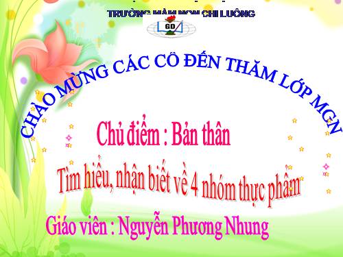 TRÒ CHUYỆN VỀ 4 NHÓM THỰC PHẨM