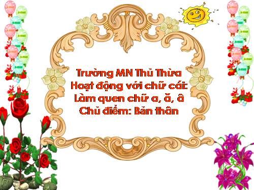 Chủ điểm bản thân ( chữ cái a ă â)