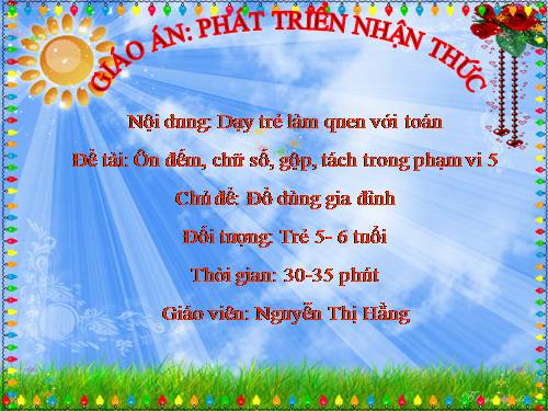 ôn gộp, tách trong phạm vi 5