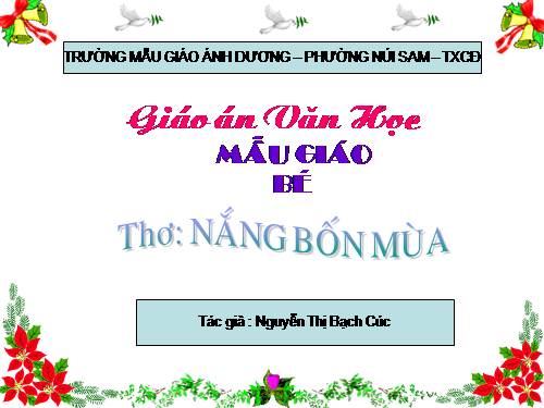Thơ : Nắng bốn mùa