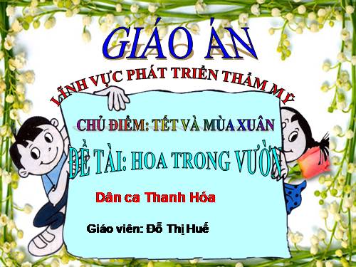 giao an am nhac Hoa trong vuon