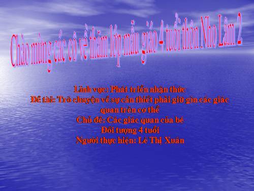 cac giac quan cua be