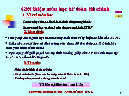 môn kế toán tài chính