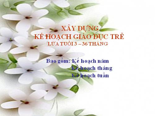 xây dựng kế hoạch nhà trẻ