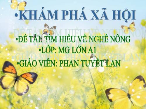 trò chuyện về nghề nông