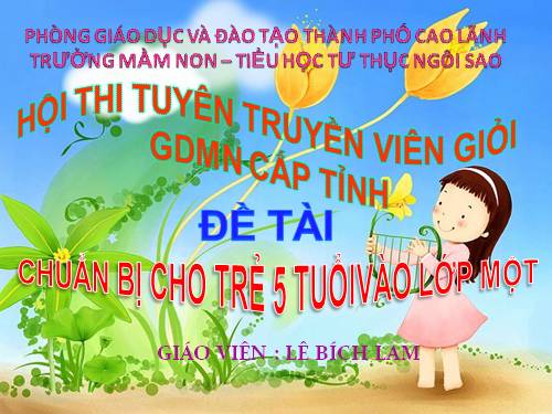 Chuẩn bị cho trẻ 5 tuổi vào lớp 1