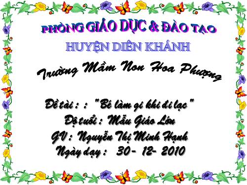bé làm gi khi đi lạc - Cd : Bé ở nơi công cộng