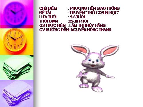 Thỏ con đi học
