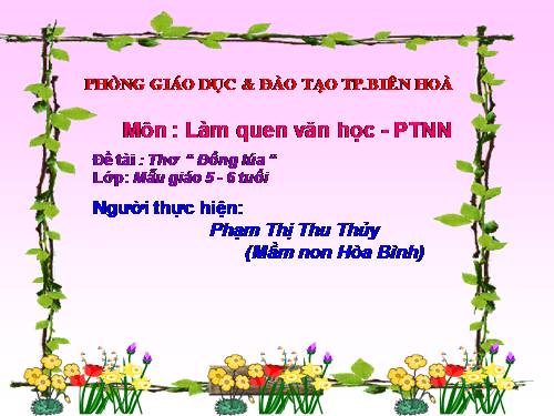 thơ Đồng lúa