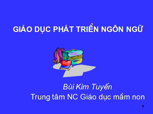 Giáo dục phát triển ngôn ngữ