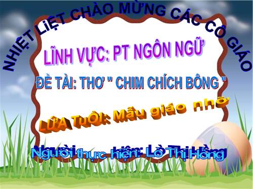 THƠ CHIM CHÍCH BÔNG