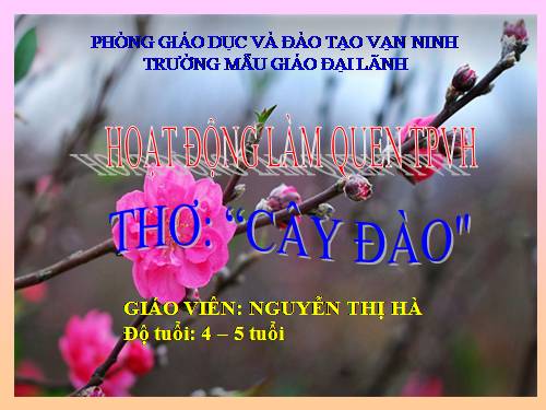 Thơ "Cây đào"