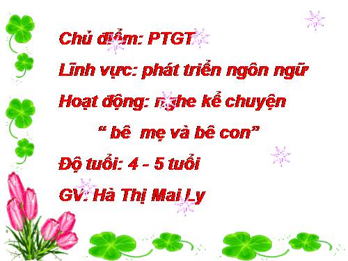 Truyện "Bê mẹ và bê con"