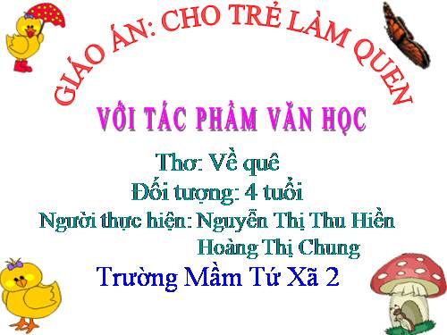 thơ: Về quê