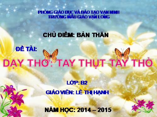 LQVH: THƠ "TAY THỤT TAY THÒ"