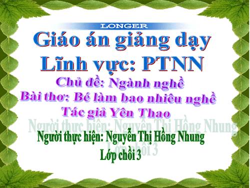 NGÀNH NGHỀ( NHUNG TT)