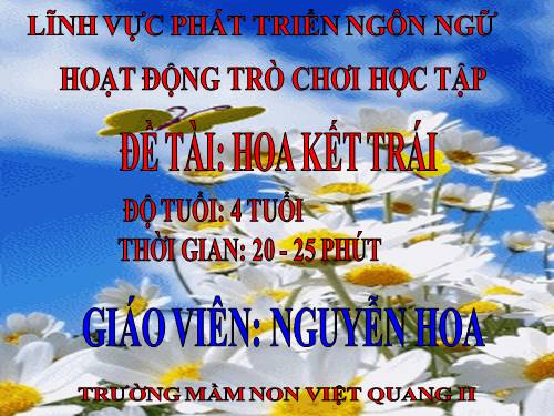 hoa kết trái