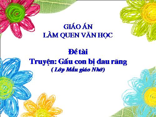 Truyện gấu con bị đau răng