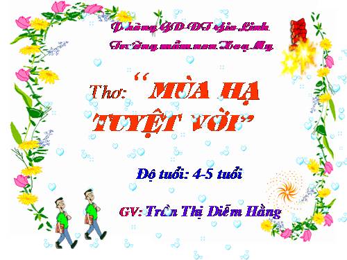 Thơ: Mùa hạ tuyệt vời