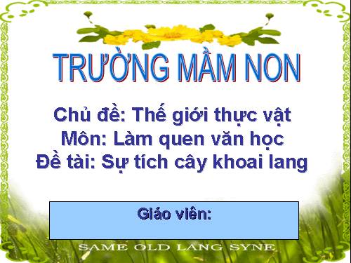 Sự tích cây khoai lang