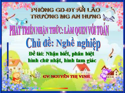 nhận biết, phận biệt hình chữ nhật, hình tam giác