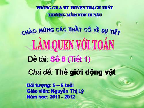 nhận biết số 8