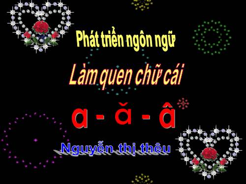 làm quen chữ cái a,ă,â