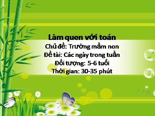 Các ngày trong tuần